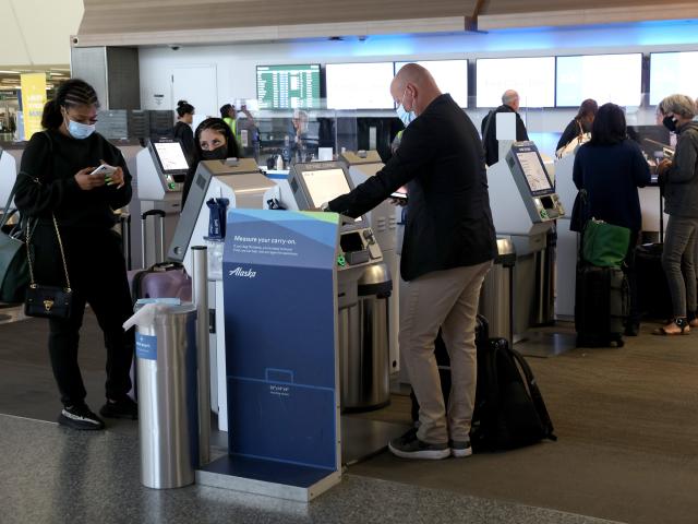 airport boarding pass counter