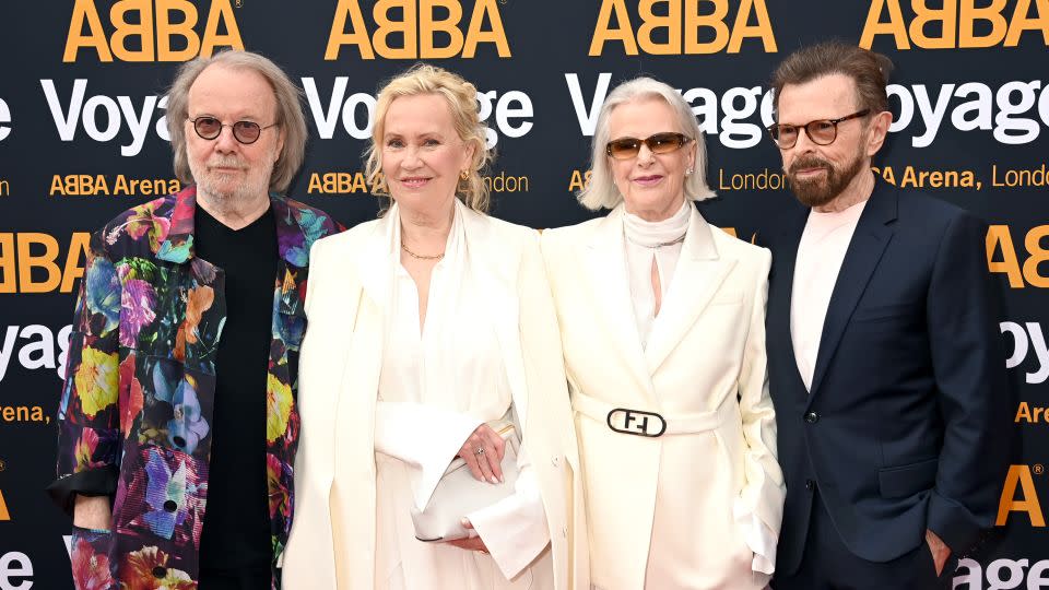 Benny Andersson (left), Agnetha Fältskog (center-left), Anni-Frid Lyngstad (center-right) and Bjorn Ulvaeus (right) of ABBA. - Dave J Hogan/Getty Images