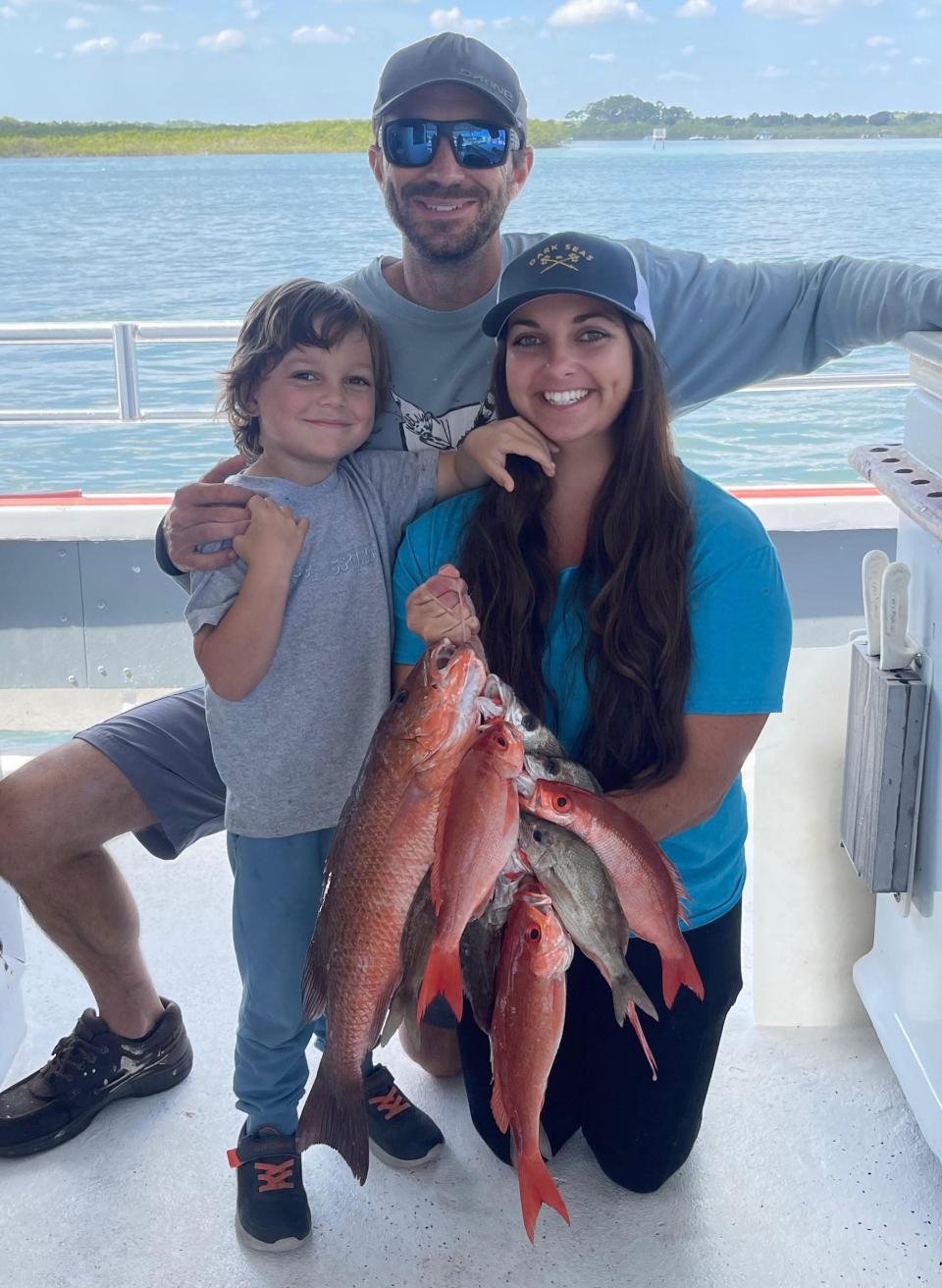 Sea Spirit Capt. Nic Stephens and wife Haley took 5-year-old son Mason on his first offshore outing last weekend, and boated a nice stringer of snapper.