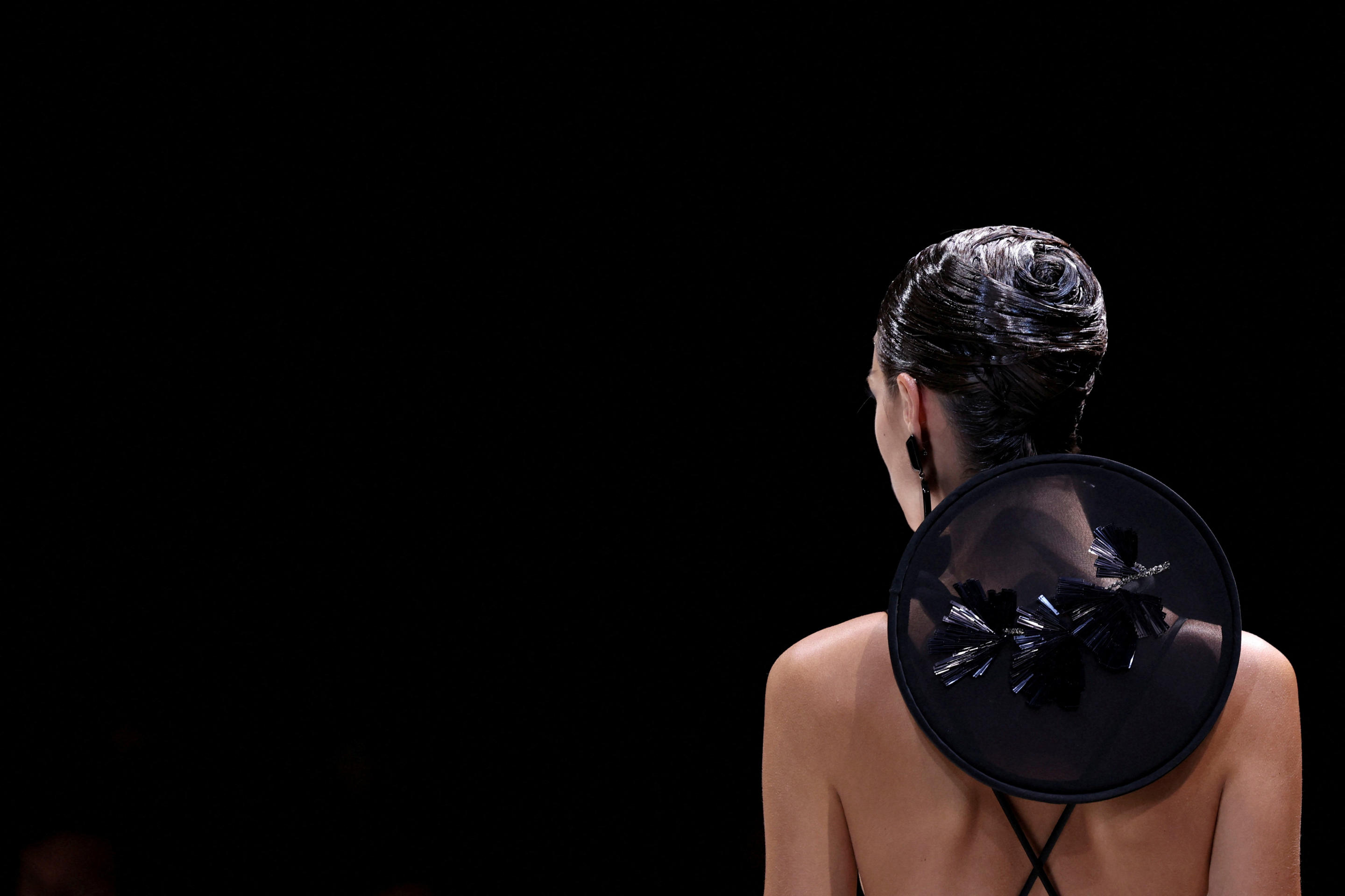 Innovative headgear from Emporio Armani. 