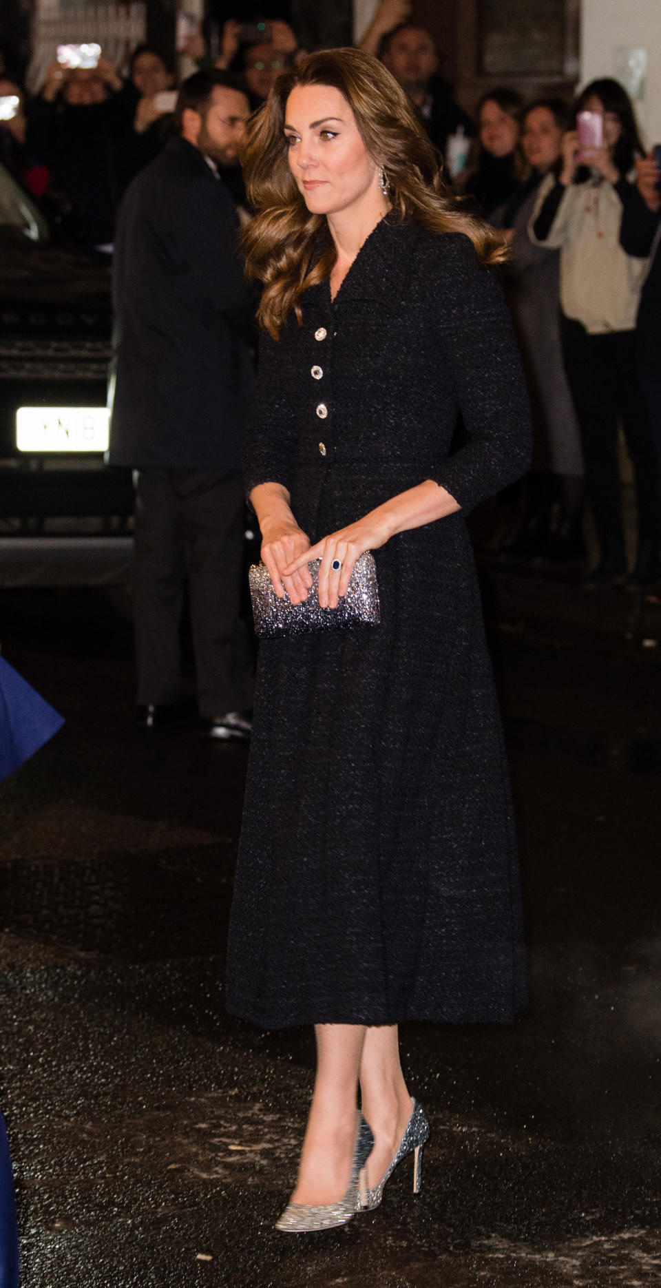 LONDON, ENGLAND - FEBRUARY 25:  Catherine, Duchess of Cambridge attends a charity performance of "Dear Evan Hansen" in aid of The Royal Foundation at Noel Coward Theatre on February 25, 2020 in London, England. (Photo by Samir Hussein/WireImage)