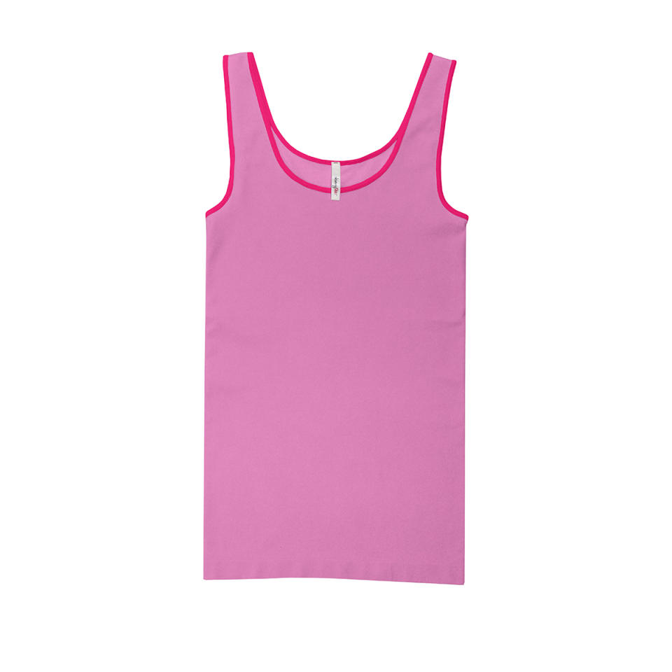 <p>This October the basics brand will raise money for Hope Jarvis, who was diagnosed with breast cancer in the spring of 2022. 100% of proceeds of their limited edition pink tank tops will be donated to support her.</p> <p><strong>Buy It! </strong>Limited Edition Breast Cancer Awareness Tank Top, $10; <a href="https://skinnytees.com/collections/breast-cancer-awareness-tanks" rel="nofollow noopener" target="_blank" data-ylk="slk:skinnytees.com;elm:context_link;itc:0;sec:content-canvas" class="link ">skinnytees.com</a></p>