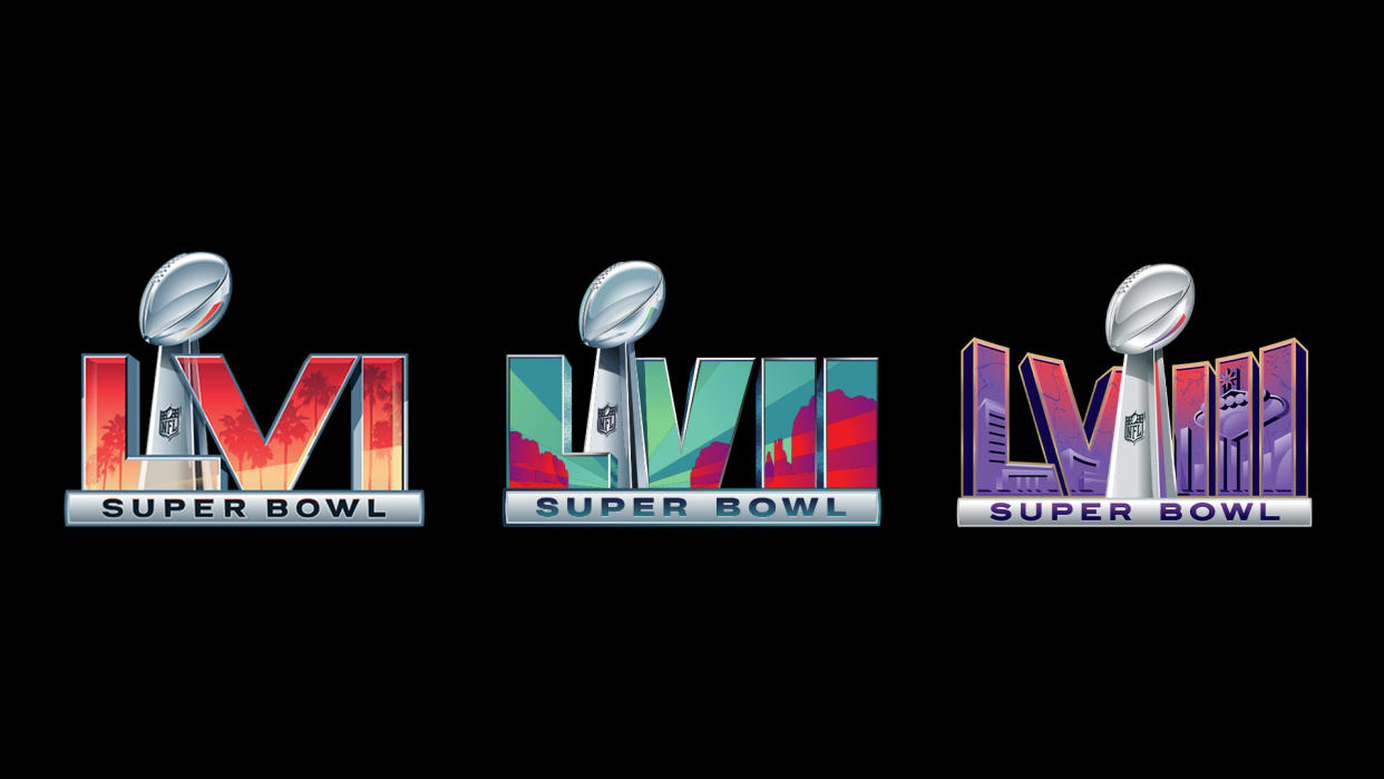  Super Bowl logos. 