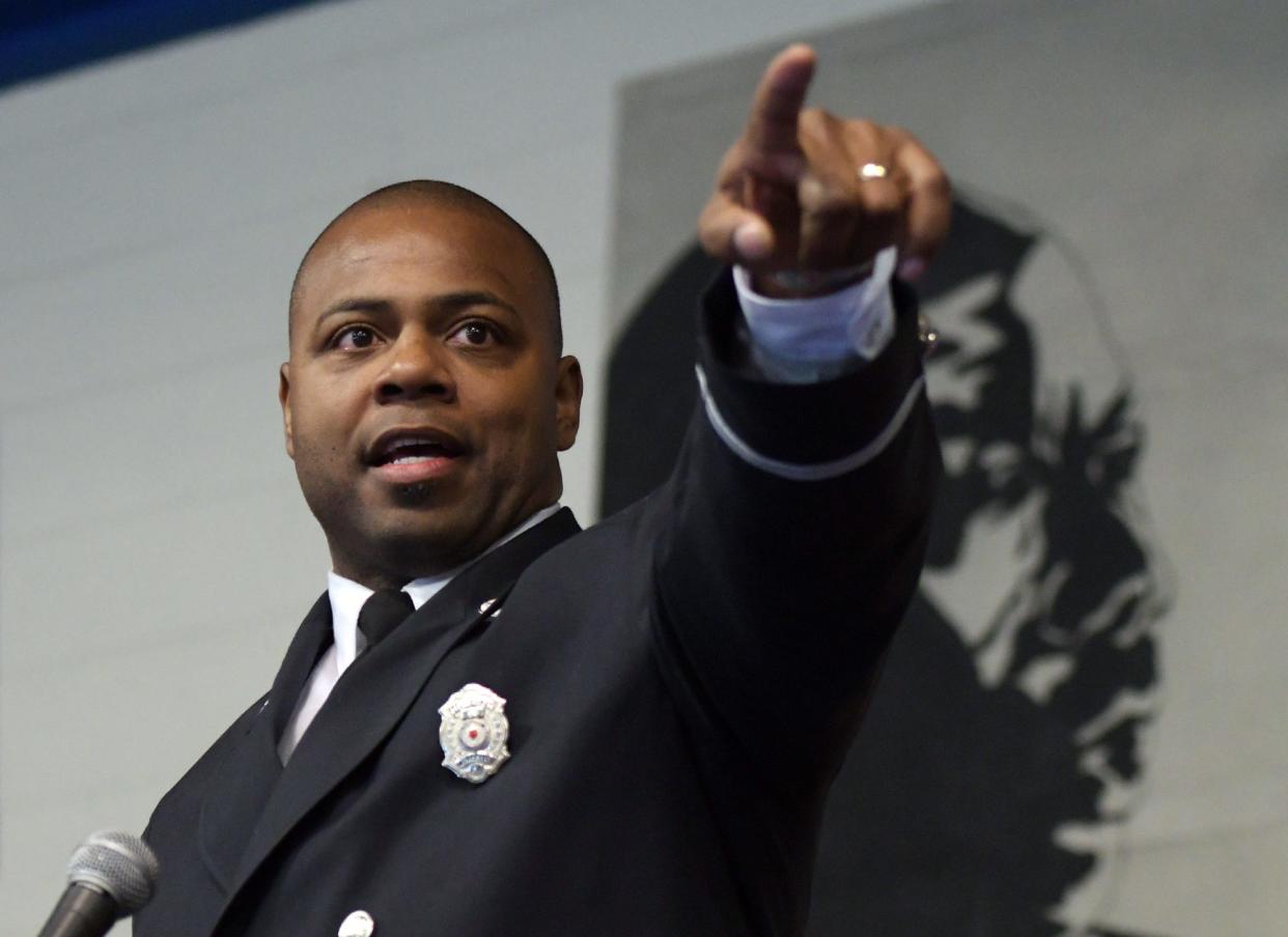 Worcester Fire Department District Chief William Mosley in a 2019 file photo.