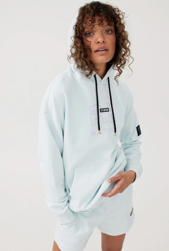 Endurance hoodie in cool aqua from P.E Nation