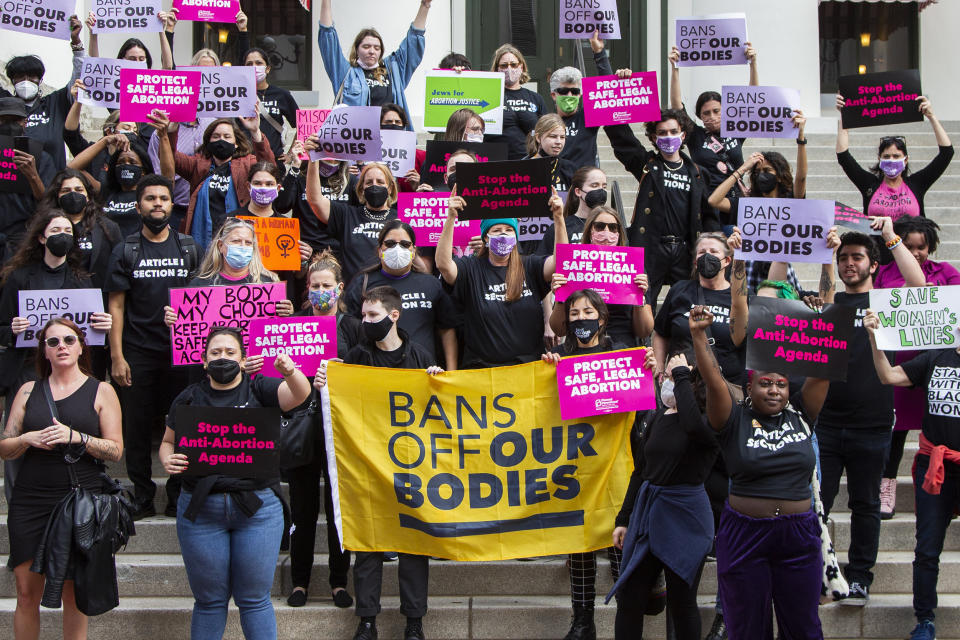 A march to the Florida Capitol to protest a bill before the Florida legislature to limit abortions on Feb. 16, 2022 in Tallahassee, Florida. (Mark Wallheiser / Getty Images file)