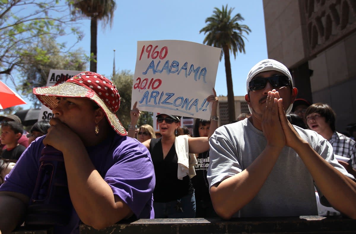 Arizona Republicans set off a firestorm in 2010 when the state’s governor signed a law that critics said would encourage racial profiling by law enforcement and endanger civil rights in the state. (Getty Images)