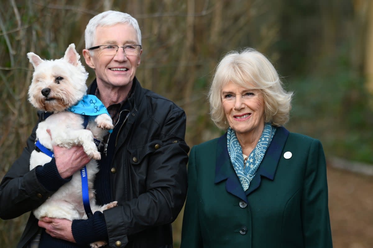 Different chapter: O’Grady filmed a special episode of ‘For The Love of Dogs’ with Queen Camilla (Getty)