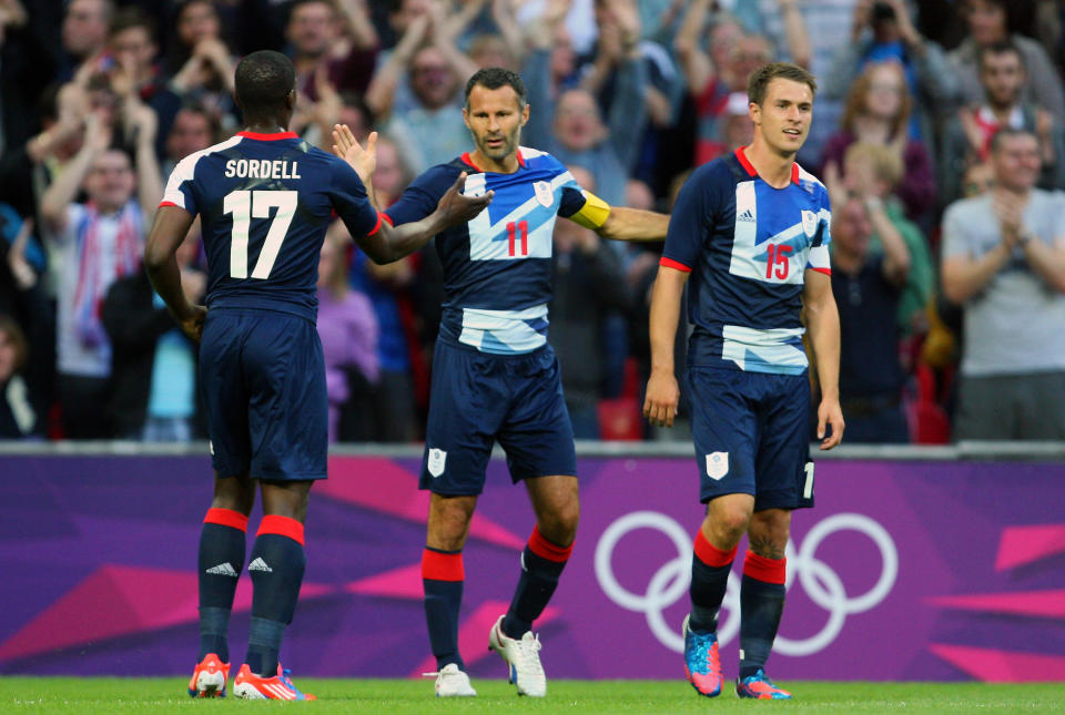 Marvin Sordell playing forGreat Britain as part of the 2012 London Olympic Games. (Credit: Getty Images)