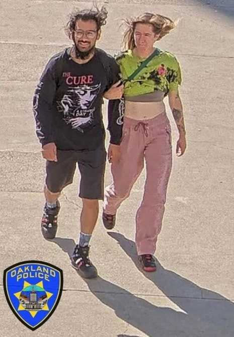 奧克蘭警方公布兩人清晰畫面，呼籲他們盡快到案說明。（圖／翻攝自奧克蘭警方）