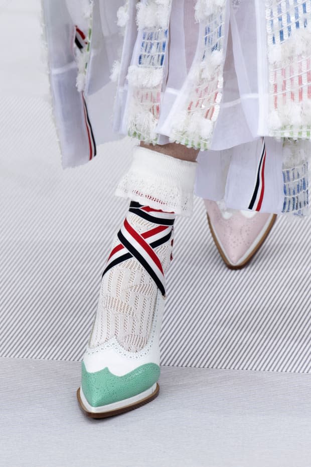 <p>Shoes from the Thom Browne Spring 2020 collection. Photo: Imaxtree </p>