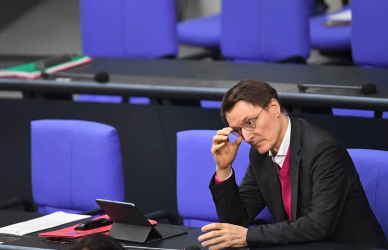 Karl Lauterbach, German Minister of Health, attends the debate on the law on the controlled release of cannabis during a plenary session of the German Bundestag. Serhat Kocak/dpa