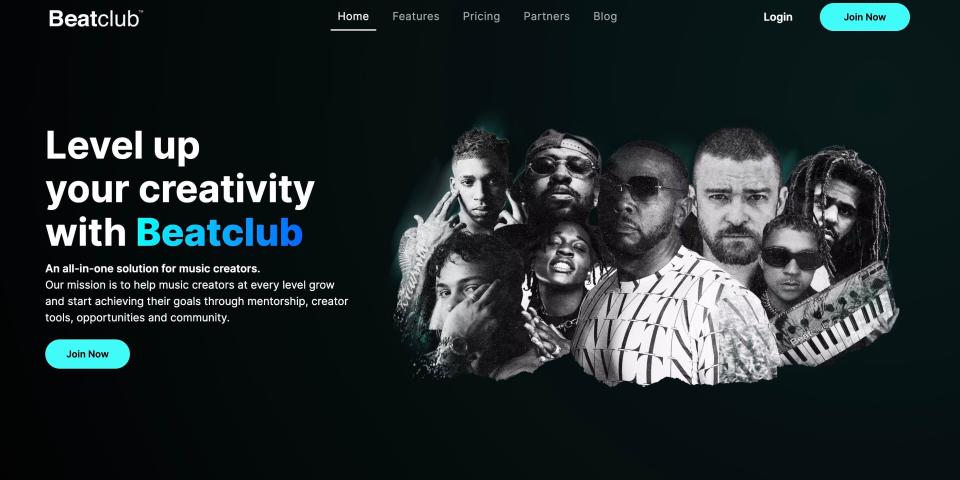 A screenshot of Beatclub.