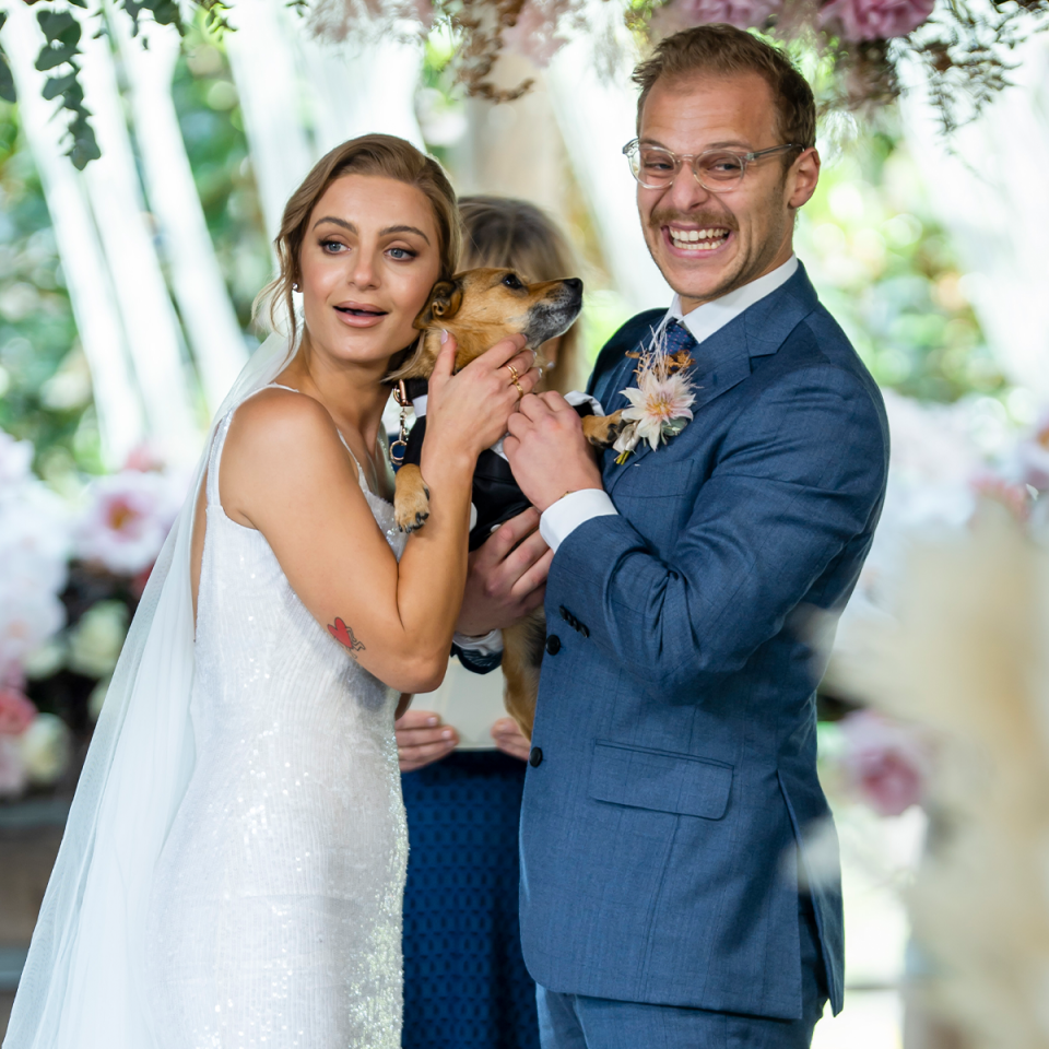 MAFS' Domenica Calarco and Jack Millar at their wedding.