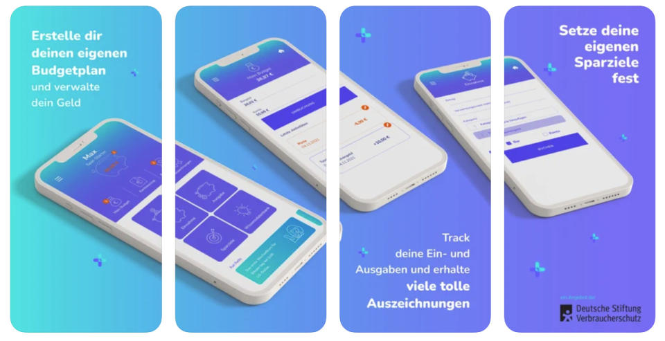 So präsentiert sich der Taschengeld-Planer Budget+plus im App Store. (Bilder: Deutsche Stiftung für Verbraucherschutz) 