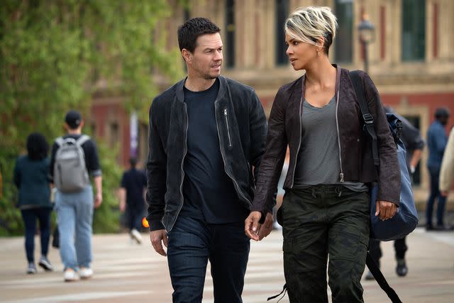 <p>Laura Radford/Netflix </p> Mark Wahlberg and Halle Berry in 'The Union'