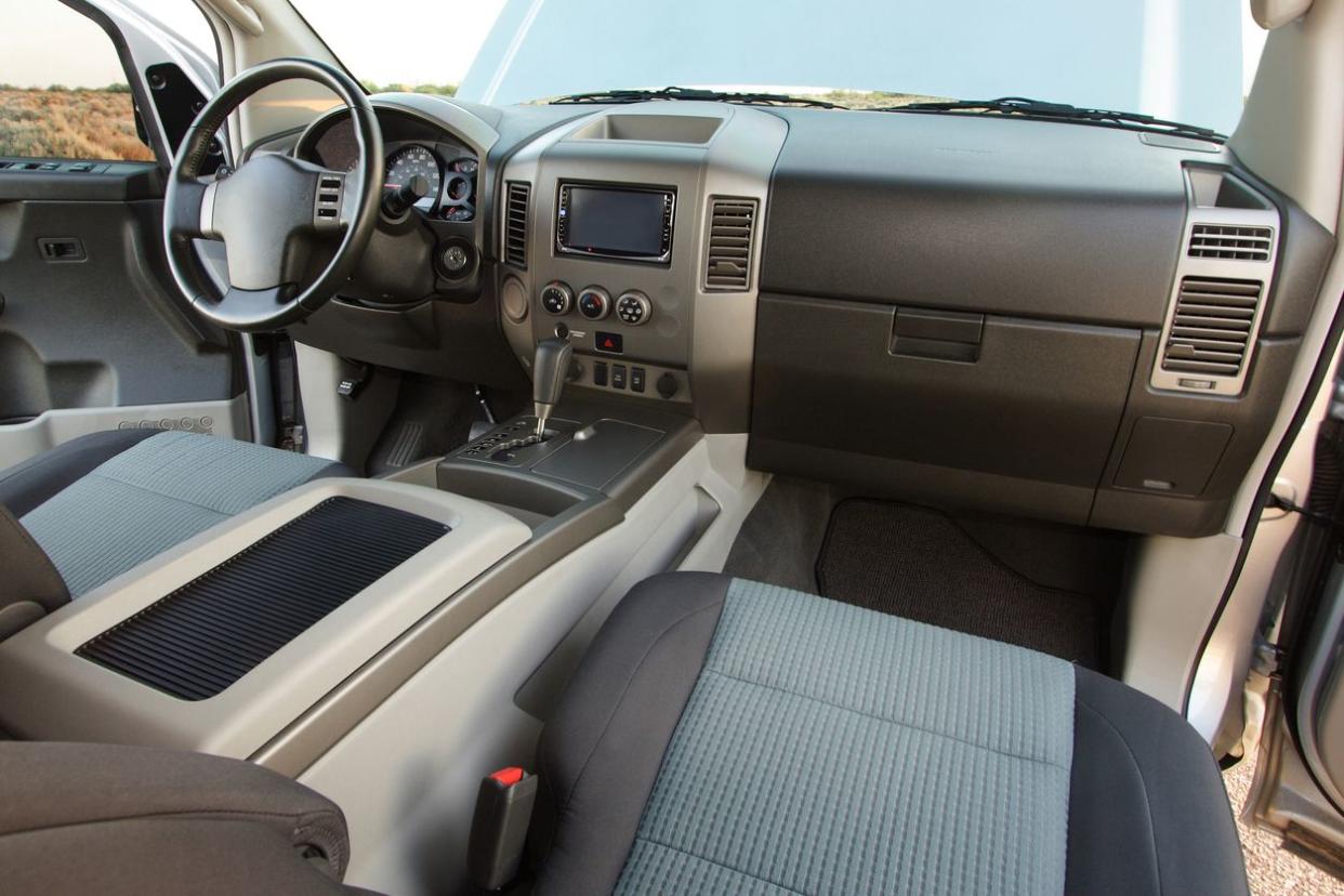 Spacious interior of an SUV or full size truck