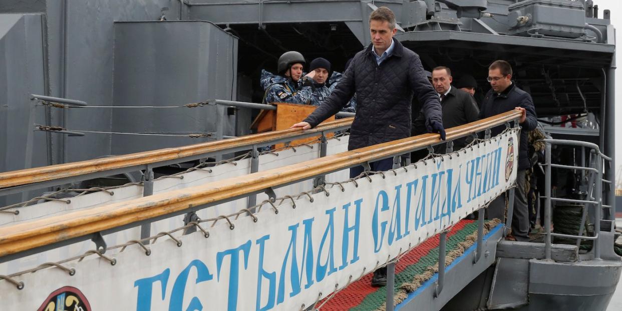 Gavin Williamson Ukraine Odessa sailors port navy Odessa frigate