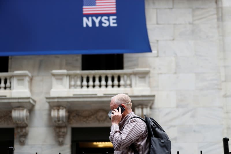 FILE PHOTO: New York Stock Exchange opens during COVID-19