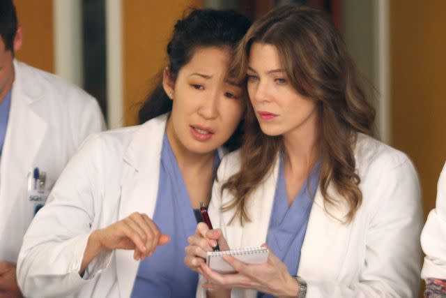 Michael Desmond/Walt Disney Television via Getty Sandra Oh and Ellen Pompeo on 'Grey's Anatomy'