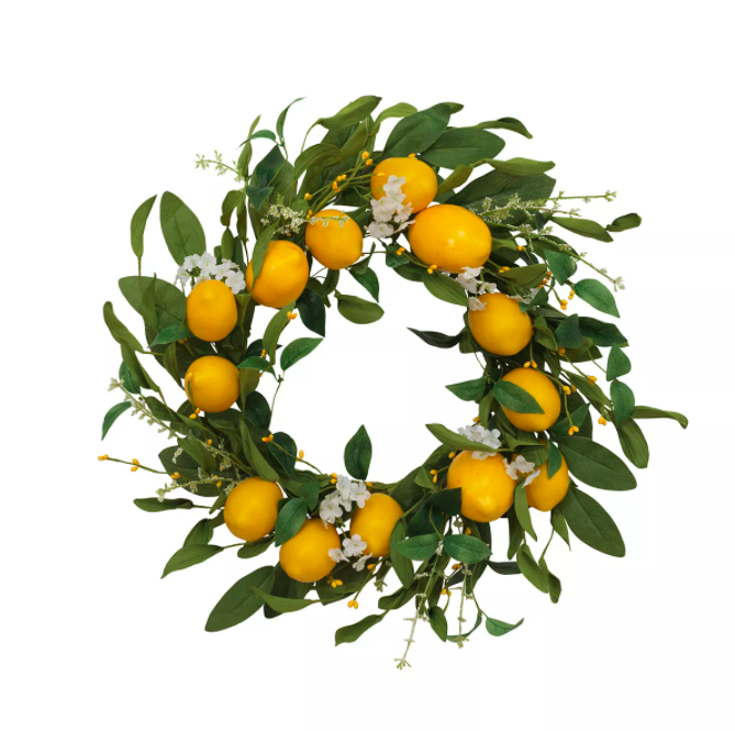 Artificial Lemon Wreath