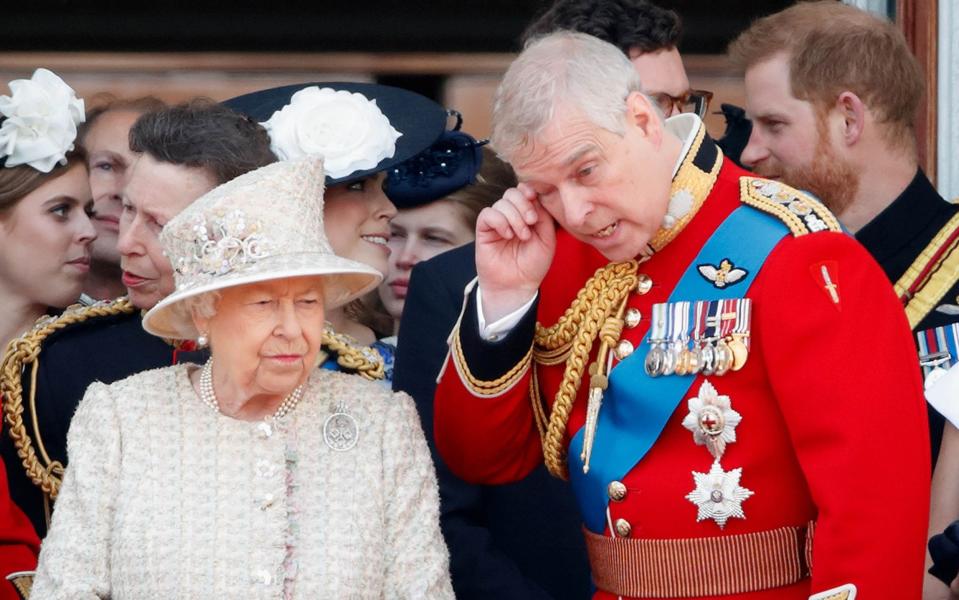 Duke of York watch a flypast from the balcony of Buckingham Palace - STV/ Getty Images Europe