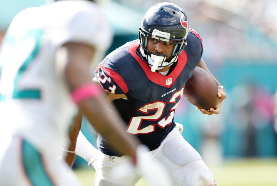 As a Texans scout, Mike Martin implored his team to sign Arian Foster after he went undrafted out of Tennessee, and he ended up as the franchise's all-time leading rusher (Getty Images).