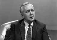 <p>As Labour leader, Harold Wilson won the general election in 1964 with a small majority which he increased significantly by the 1966 election. He was defeated in the 1970 general election but took office for a second time in 1974. He surprised the nation when he resigned in 1976. <i>(Rex)</i></p>