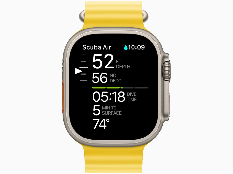 Oceanic+ app on Apple Watch Ultra