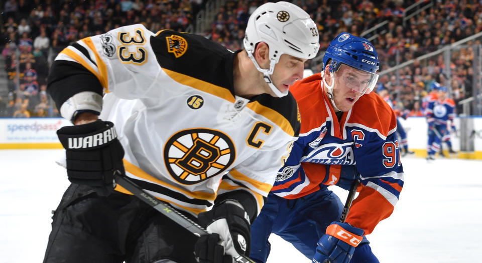 Zdeno Chara had some pretty nice things to say about Connor McDavid. (Photo by Andy Devlin/NHLI via Getty Images)