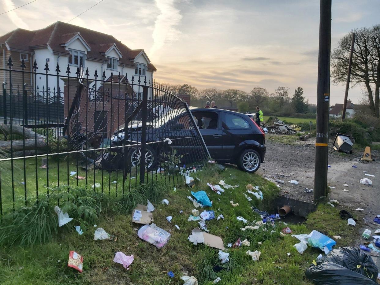 A driver crashed their car in Chelmsford during coronavirus lockdown restrictions: Essex Police