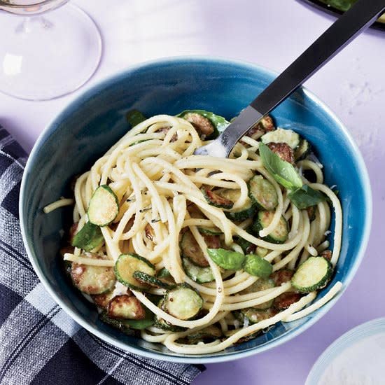 Fried-Zucchini Spaghetti