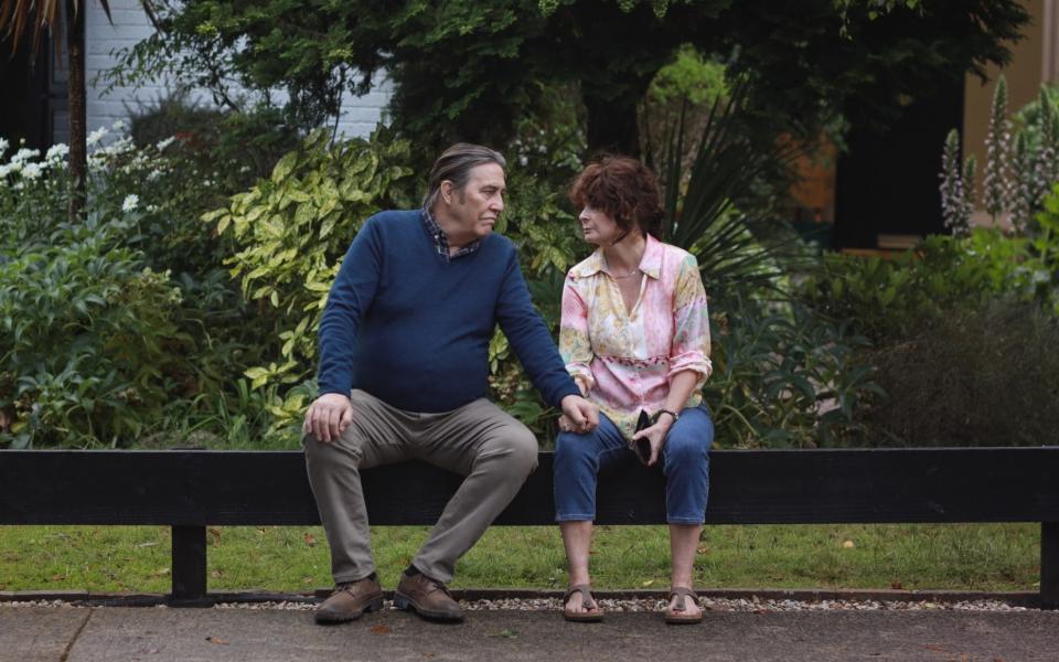 Reaching out: Hinds and Pom Boyd as a separated married couple in The Dry