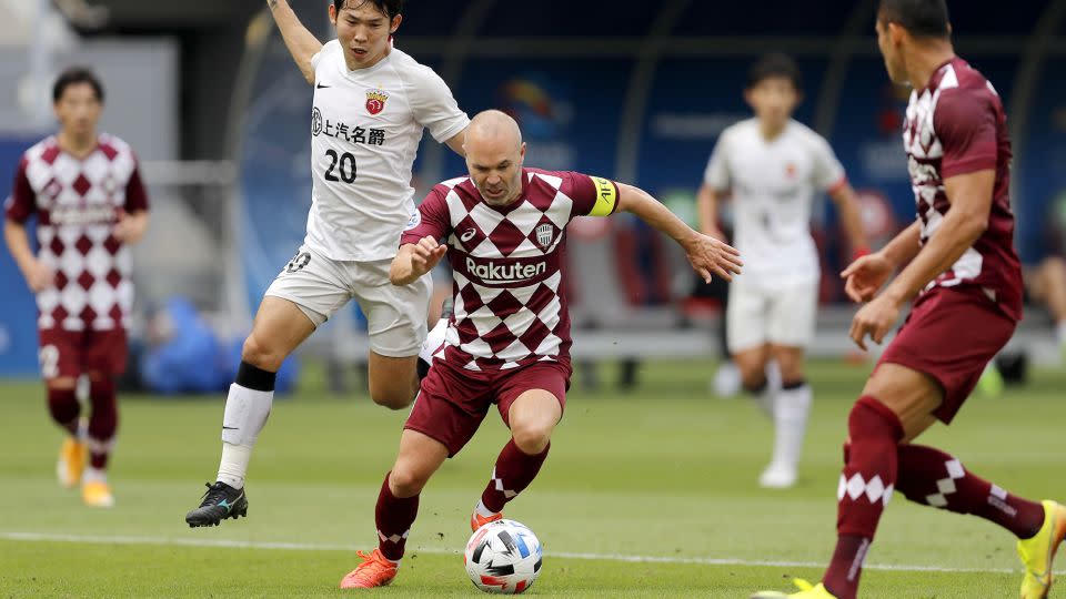 Iniesta played for Vissel Kobe after leaving Barcelona in 2018. - Mohamed Farag/Getty Images