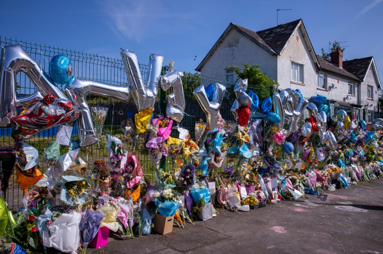 On Friday evening over 1,500 people gathered at the spot where the teenagers were killed to pay tribute to them (Getty Images)