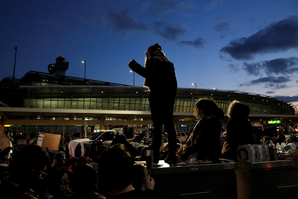 Protests at U.S. airports over travel ban