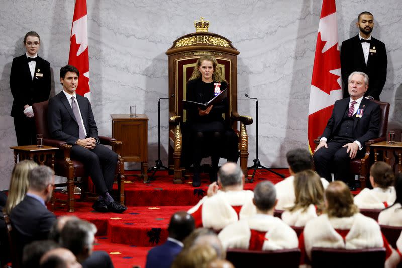 Canada's Governor General Julie Payette delivers the Throne Speech in the Senate, in Ottawa