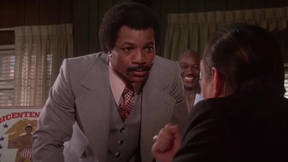 <p> Carl Weathers’ Apollo Creed was one of the linchpins of the <em>Rocky</em> franchise and served as one of Sylvester Stallone’s best on-screen opponents. Weathers not only looked like a boxer with that ridiculous physique of his (especially in the later movies), but he also had that “it” factor needed to play such a flashy character. </p>