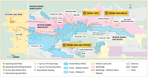 Surface Map – Detour Quebec Project