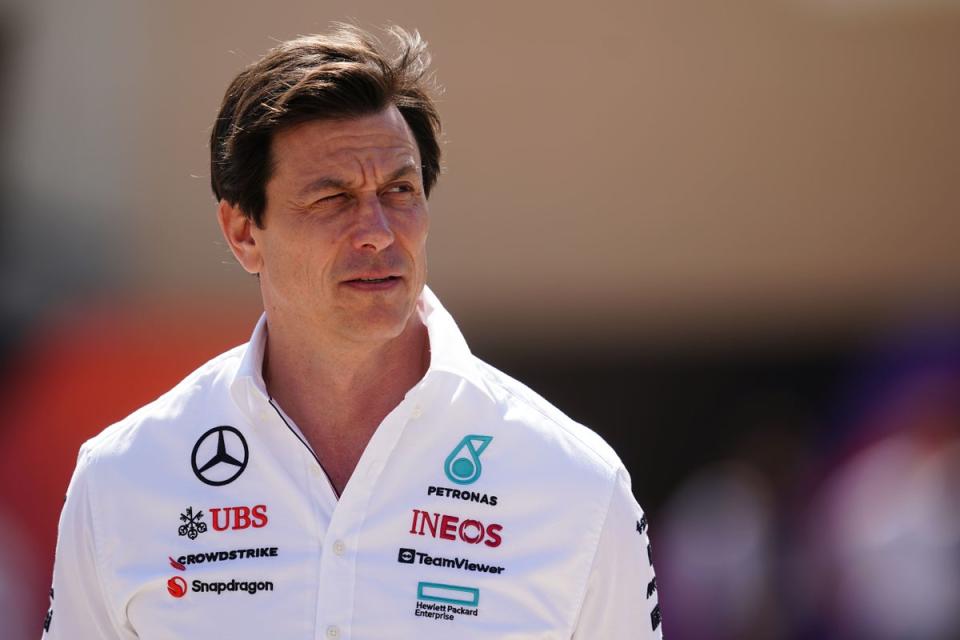 Mercedes team principal Toto Wolff had dinner with Jos Verstappen in Bahrain (PA Wire)