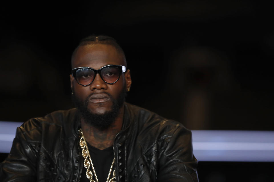 NEW YORK, NEW YORK - MARCH 19: Deontay Wilder during a press conference at Barclays Center on March 19, 2019 in the Brooklyn borough of New York City. (Photo by Michael Owens/Getty Images)