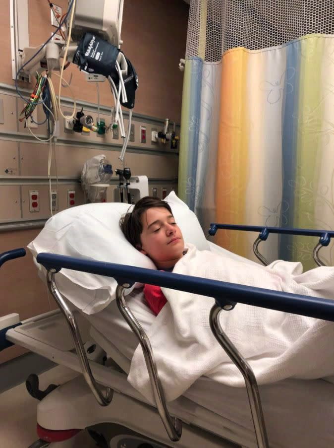 "Stranger Things" star Noah Schnapp was hospitalized with a serious case of the flu. The 13-year-old actor, who plays Will Beyers in the Netflix show, reassured concerned fans, along with a picture of himself recovering in bed. "Hi GMA and ST fans! Sorry I am missing this! Life imitating art? Nothin' serious but bummed I won't make it. Have fun tomorrow!" he wrote on Oct. 30, 2017.