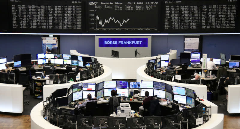 The German share price index DAX graph is pictured at the stock exchange in Frankfurt, Germany, November 9, 2018. REUTERS/Staff