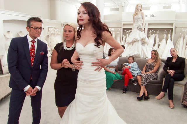 <p>TLC/courtesy Everett Collection</p> Randy Fenoli (left) and Erendira Wallenda (center) on 'Say Yes to the Dress'