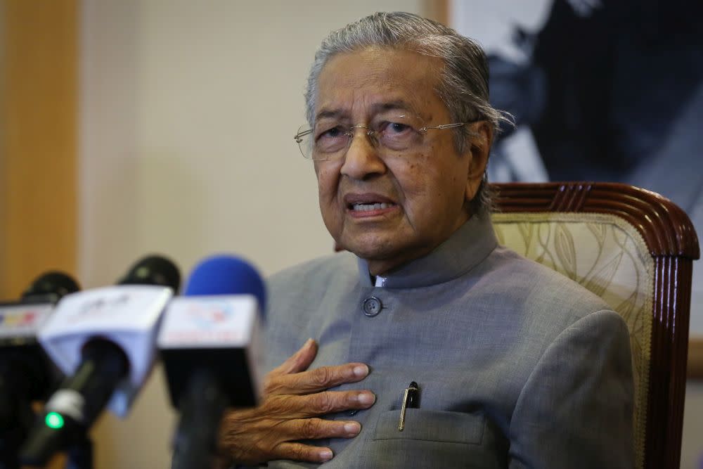 Tun Dr Mahathir Mohamad speaks during a press conference at the Perdana Leadership Foundation in Putrajaya September 3, 2020. ― Picture by Yusof Mat Isa