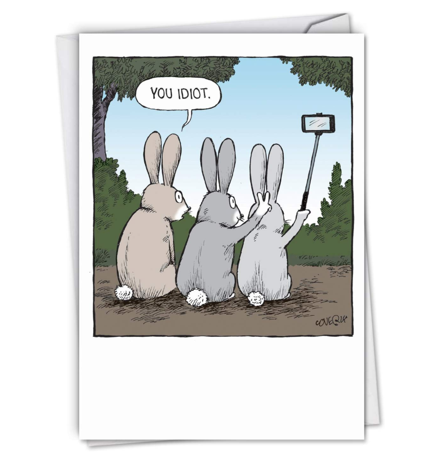 1) Funny Bunnies Easter Card