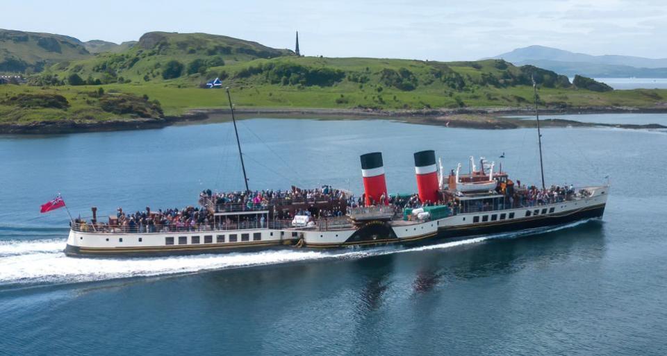 The Herald: Pictured: The Waverley steams out of Oban