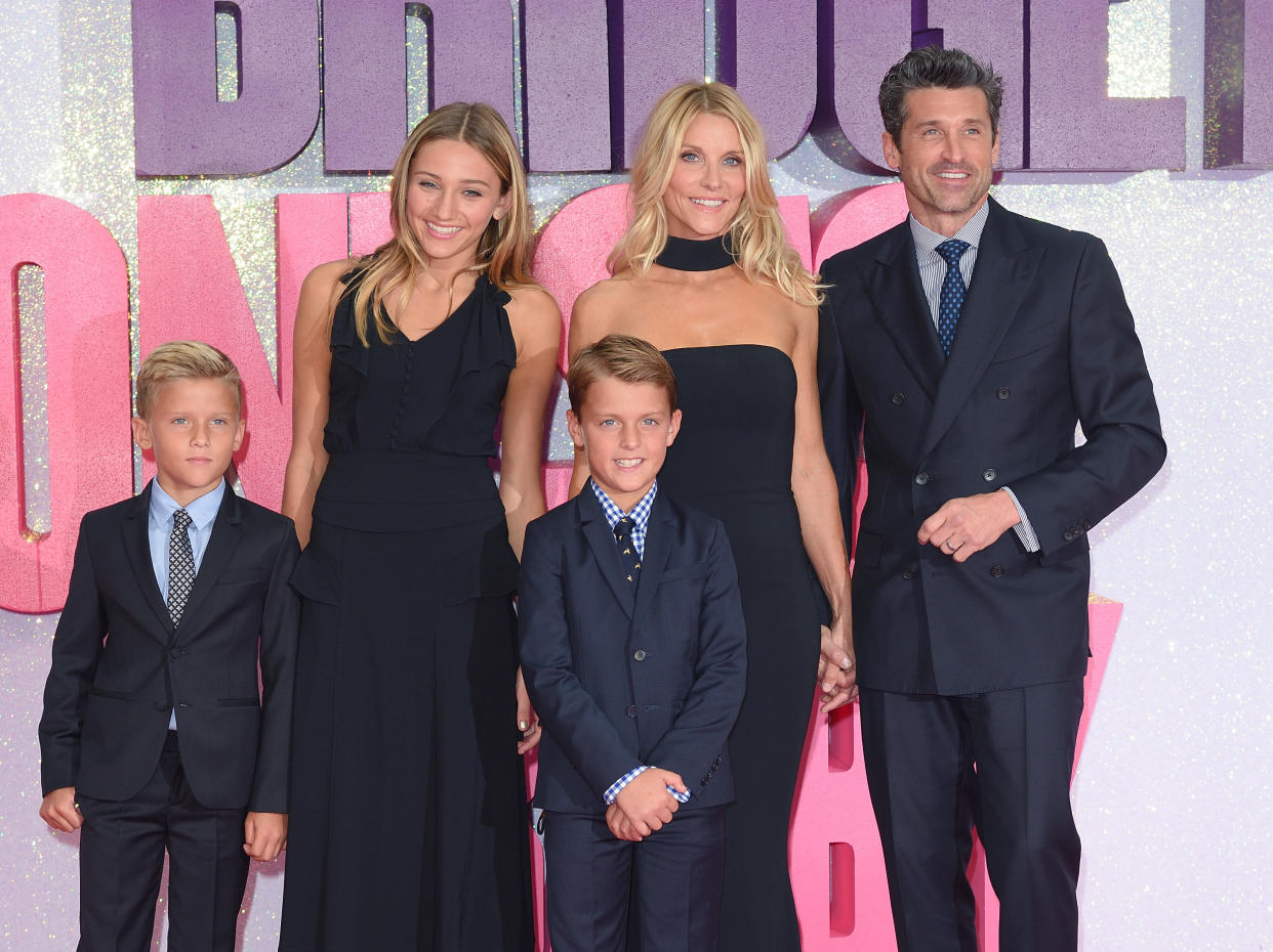 Patrick Dempsey and his family arrive for the world premiere of "Bridget Jones's Baby" on Sept. 5, 2016, in London. (Photo: Karwai Tang via Getty Images)