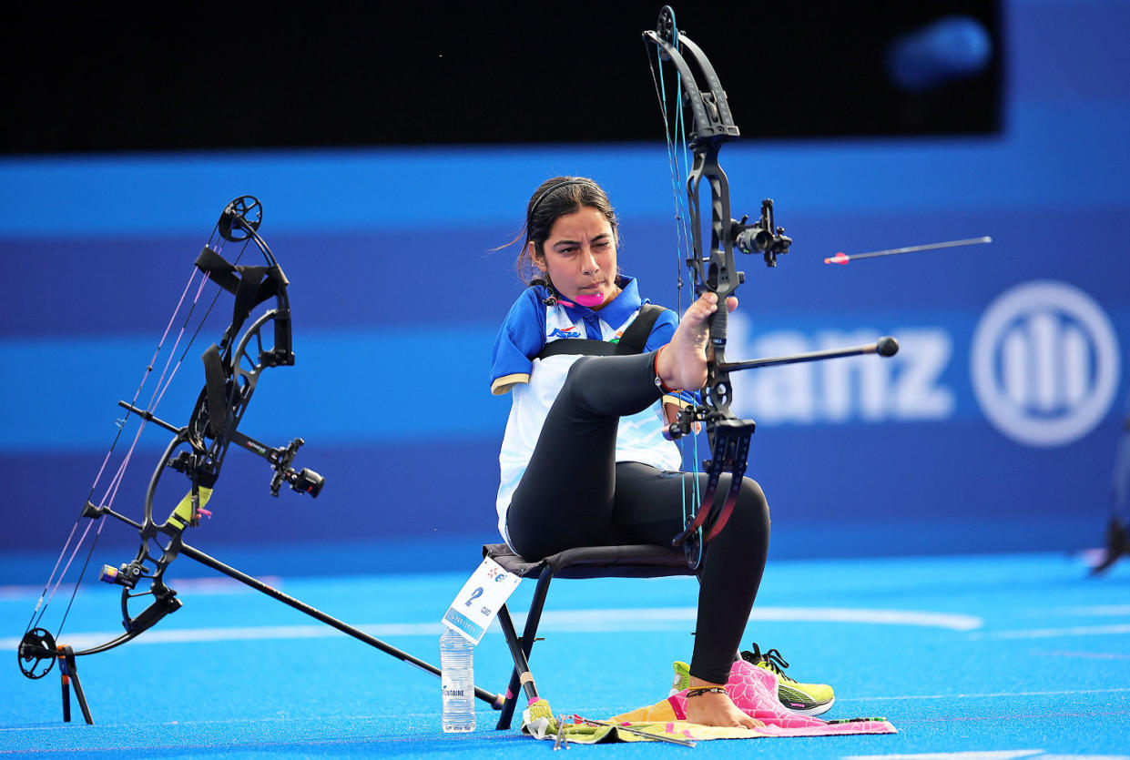 Sheetal Devi of Team India competes. (Alex Slitz / Getty Images)