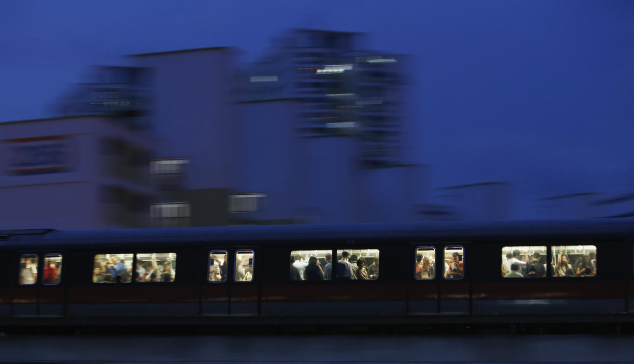 Commuters riding the train in Singapore. (Reuters file photo)